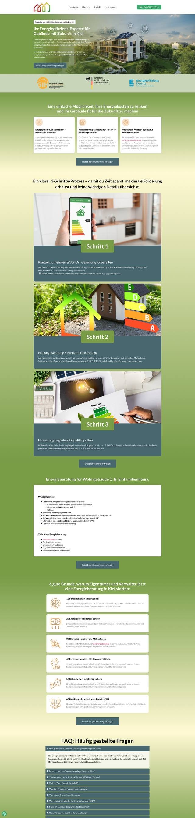 Referenz-Webseite Energieberater Nord